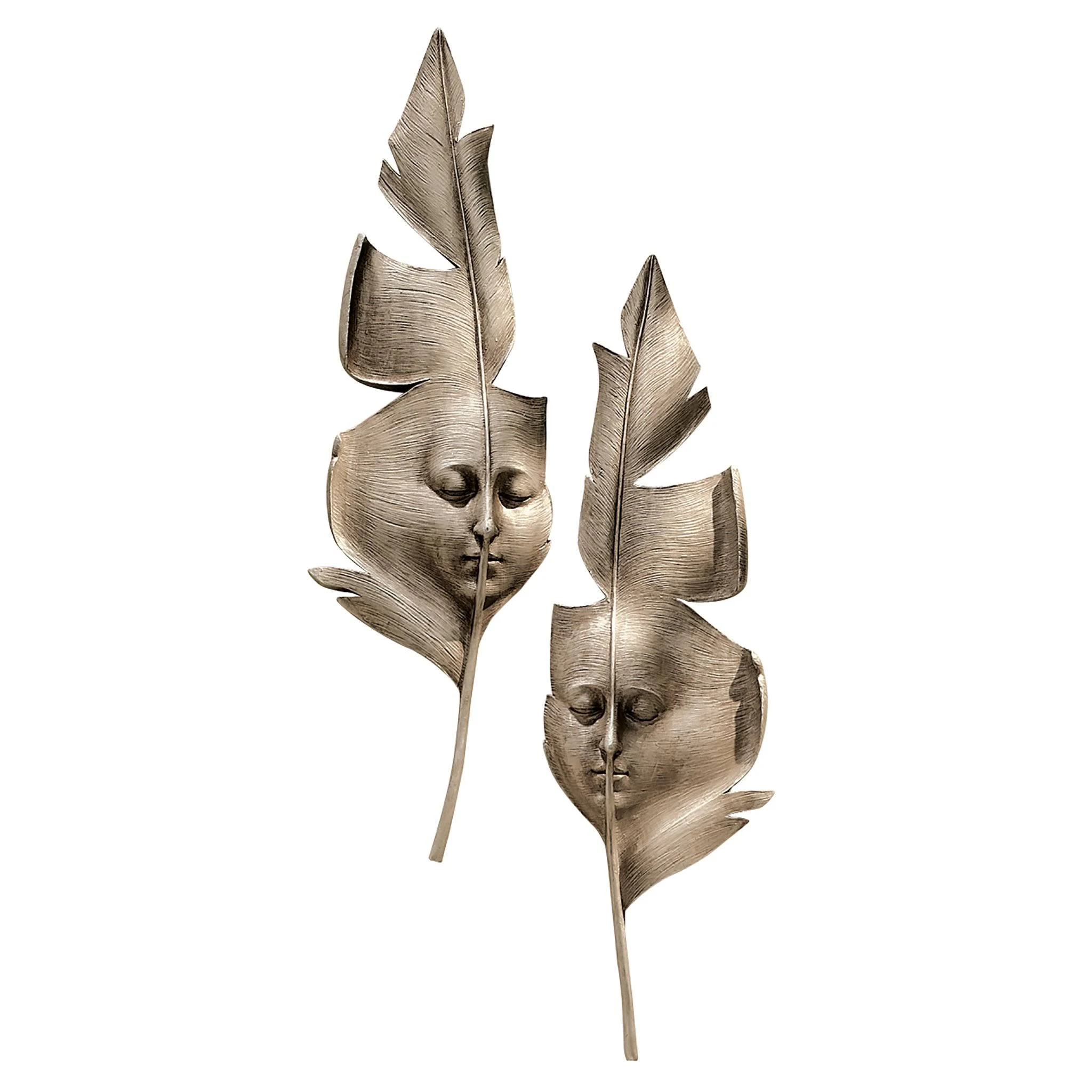 Aurora and Hespera: Sculptural Greenmen Wall Masks