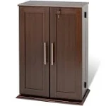 Prepac Locking Media Storage Cabinet with Shaker Doors, Espresso