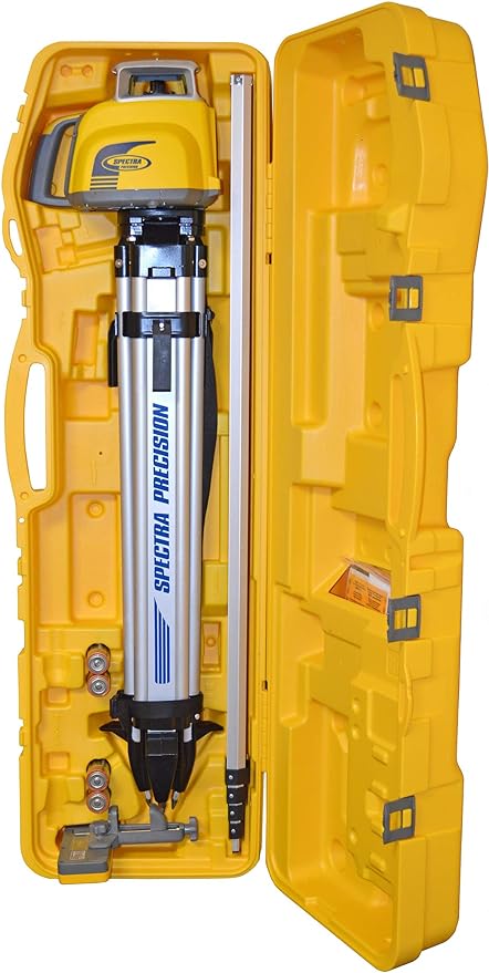 Spectra Precision LL300N-1 Laser Level, Self Leveling Kit with HL450 Receiver, Clamp, 15' Grade Rod / 10ths and Tripod , YellowSpectra Precision LL300N-1 Laser Level, Self Leveling Kit…