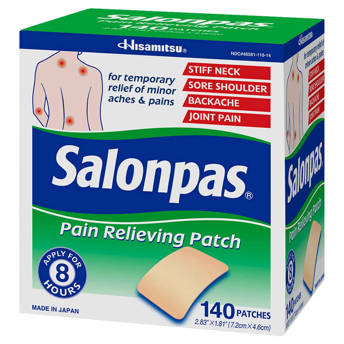 Salonpas 140ct Pain Relieving Patches