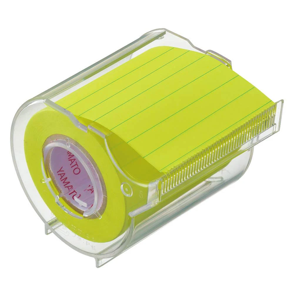 Yamato NRK-50CH-LK Sticky Notes, Memoc, Roll Tape, Ruled Type, Notebook, 2.0 inches (50 mm) Wide, Cutter Included