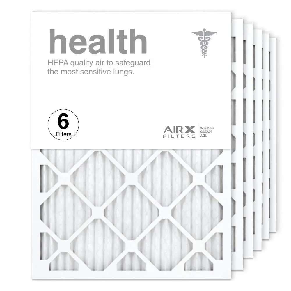 AIRx Filters 18x24x1 Air Filter MERV 13 Pleated HVAC AC Furnace Air Filter, Health 6-Pack, Made in The USA