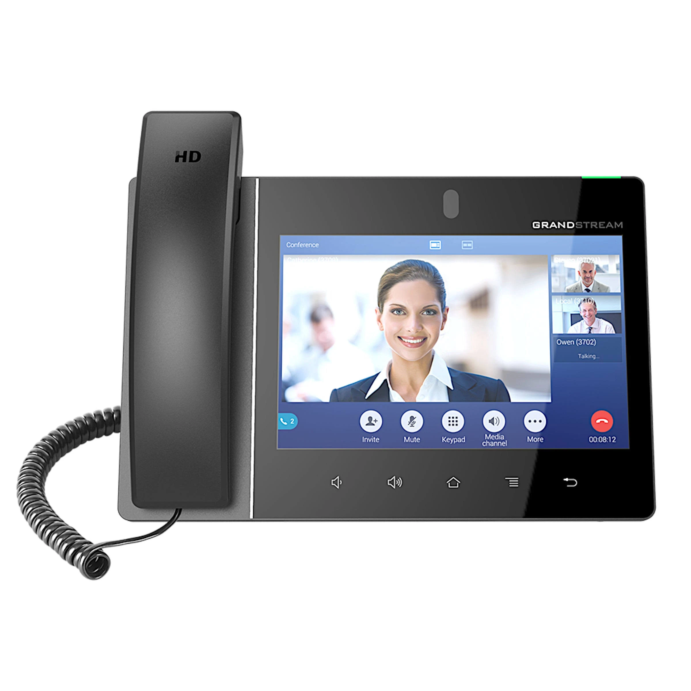 Grandstream GXV3380 16 Line Android IP Phone, 16 Sip Accounts, 1280 x 800 Colour Touch Screen, 2MB Camera, Built in Bluetooth+WiFi, Powerable Via PoE