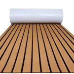 FOCEAN Boat Flooring EVA Foam Boat Decking Faux Teak Marine Flooring Boat Mat Boat Carpet Sheet for Motorboat RV Yacht Kayak Surfboard, 94.5"x 47.2"/35.4"/23.6"/15.7"