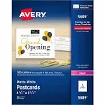 Avery Printable Postcards for Laser Printers, 4.25" x 5.5", 200 Blank Cards -- Great for Recipe Cards and Flashcards (5689)Avery Printable Postcards for Laser Printers, 4.25" x 5.5", 200 Blank Cards -- Great for Recipe Cards and Flashcards (5689)