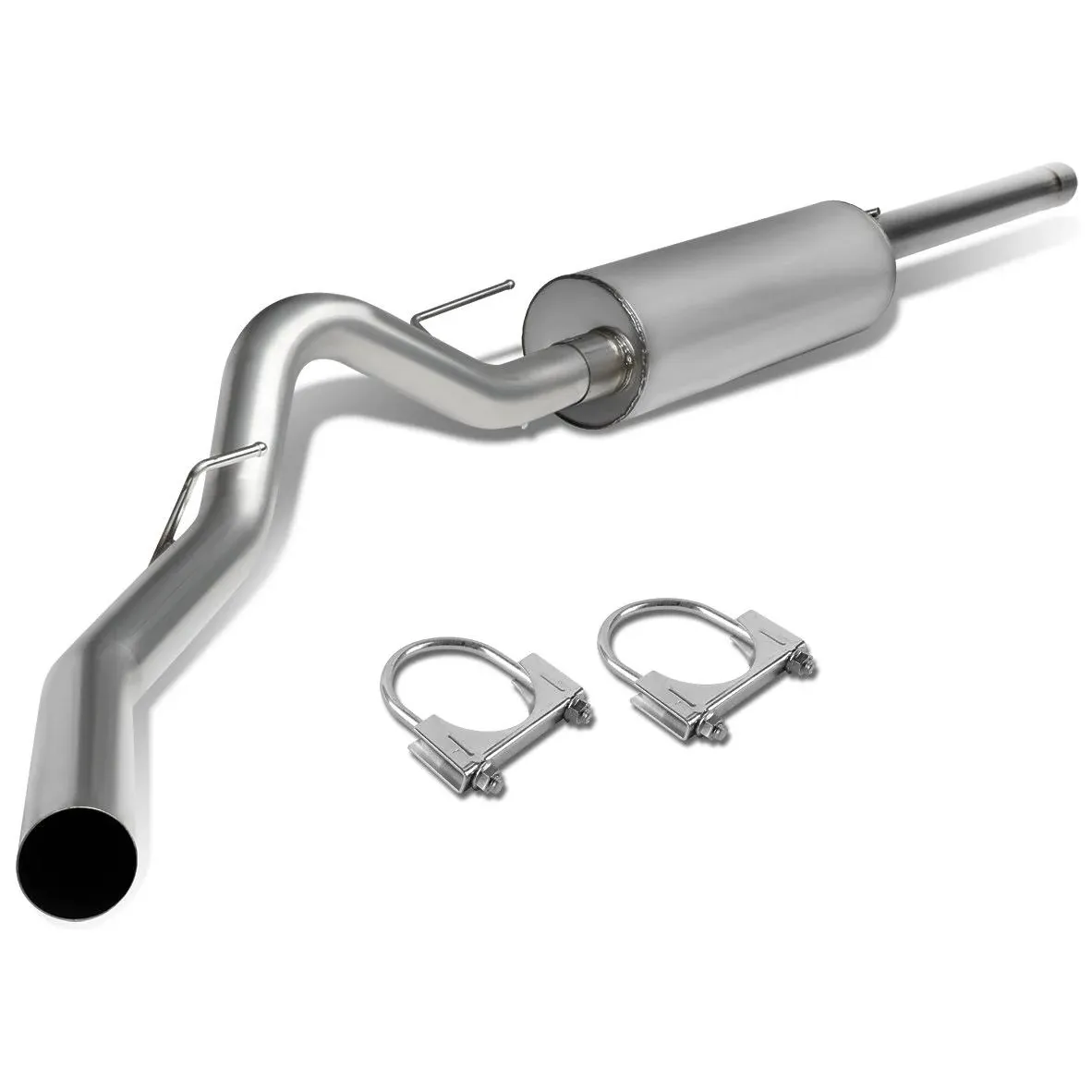 DNA MOTORING CBE-F150-11-62L Stainless Steel Axle Back Exhaust System [Compatible with 10-14 Ford F-150 Extended Cab 5.7' Bed]