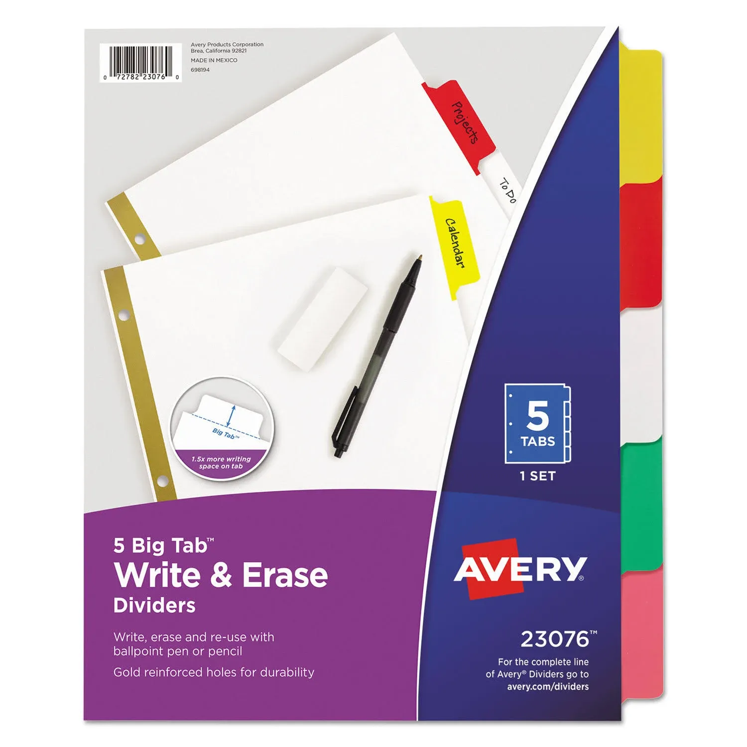 Avery Write Erase Big Tab Dividers