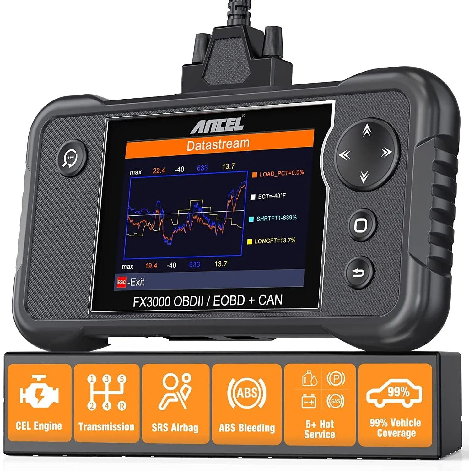 Ancel FX3000 OBD2 Car Scanner Code Reader Diagnostic Tool EPB SAS for Mercedes