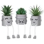 Hanging Fake Plants with Pot Set of 3 Artificial Hanging Plants for Bathroom Living Room Kitchen Balcony Home Office Decor Around TV Decorations(3pcs Hooks Included)