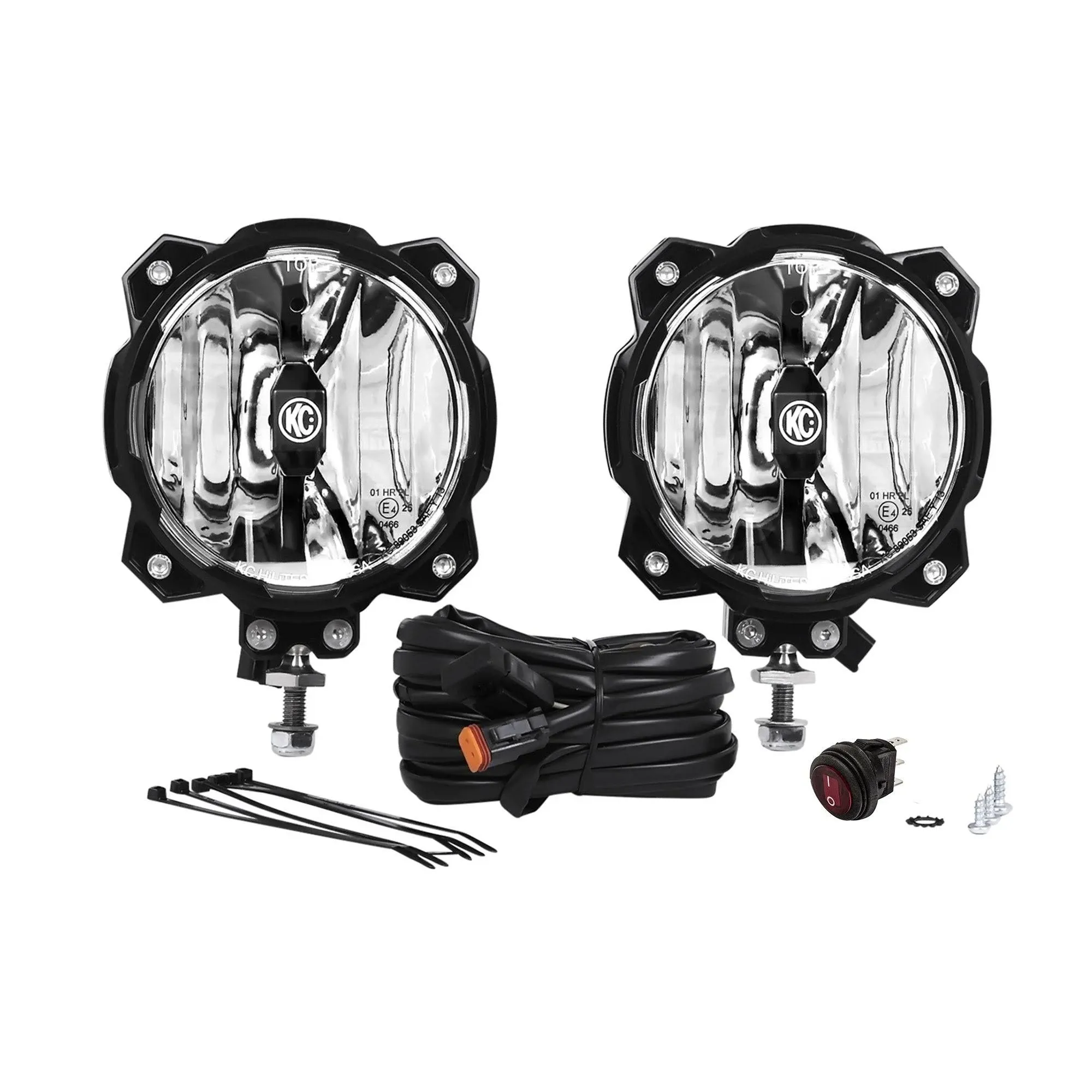 KC HiLiTES 6in. Pro6 Gravity LED Light 20w Single Mount Wide-40 Beam (Pair Pack System)