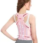 Fit Geno Back Brace Posture Corrector for Women: Shoulder Straightener Adjustable Full Back Support Upper and Lower Back Pain Relief - Scoliosis