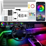 Jushope Interior Car LED Strip Lights