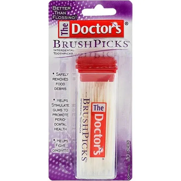 The Doctor's BrushPicks Interdental Toothpicks, 120 Picks