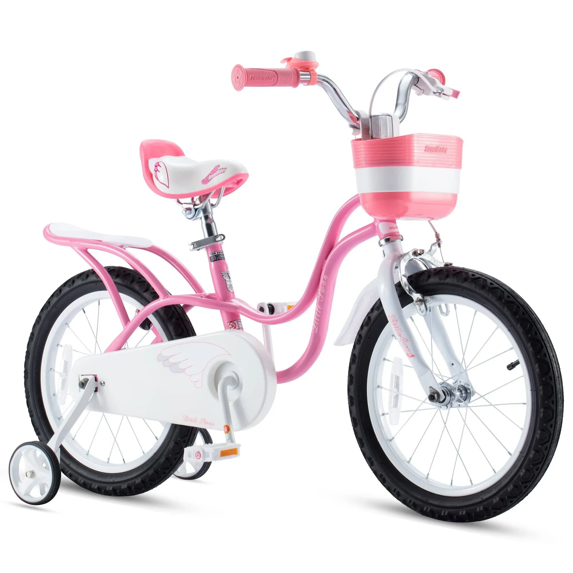 Royalbaby Little Swan Girl's Bicycle with Training Wheels and Basket