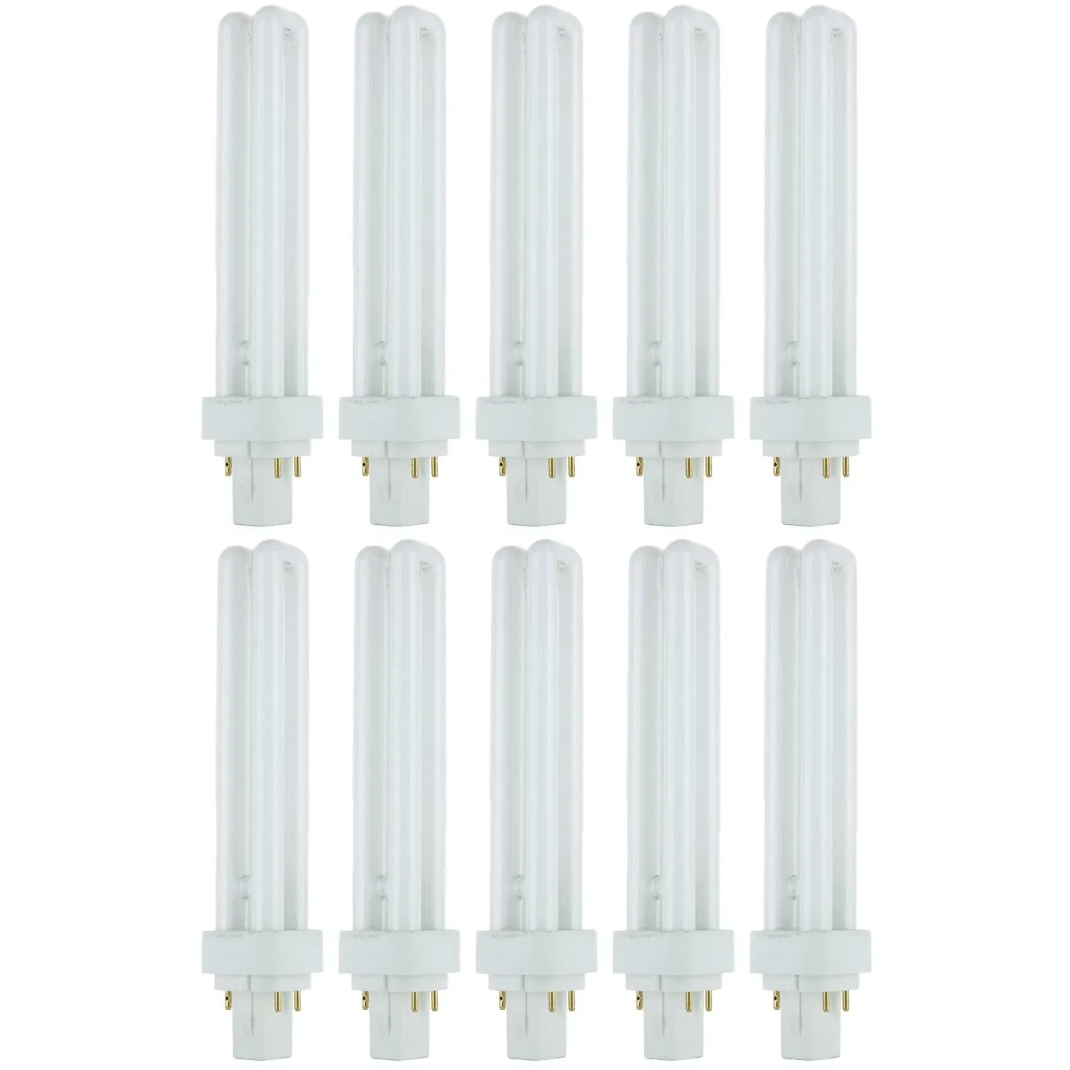 Sunlite PLD26/E/SP35K/10PK 3500K Neutral White Fluorescent 26W PLD Double U ...