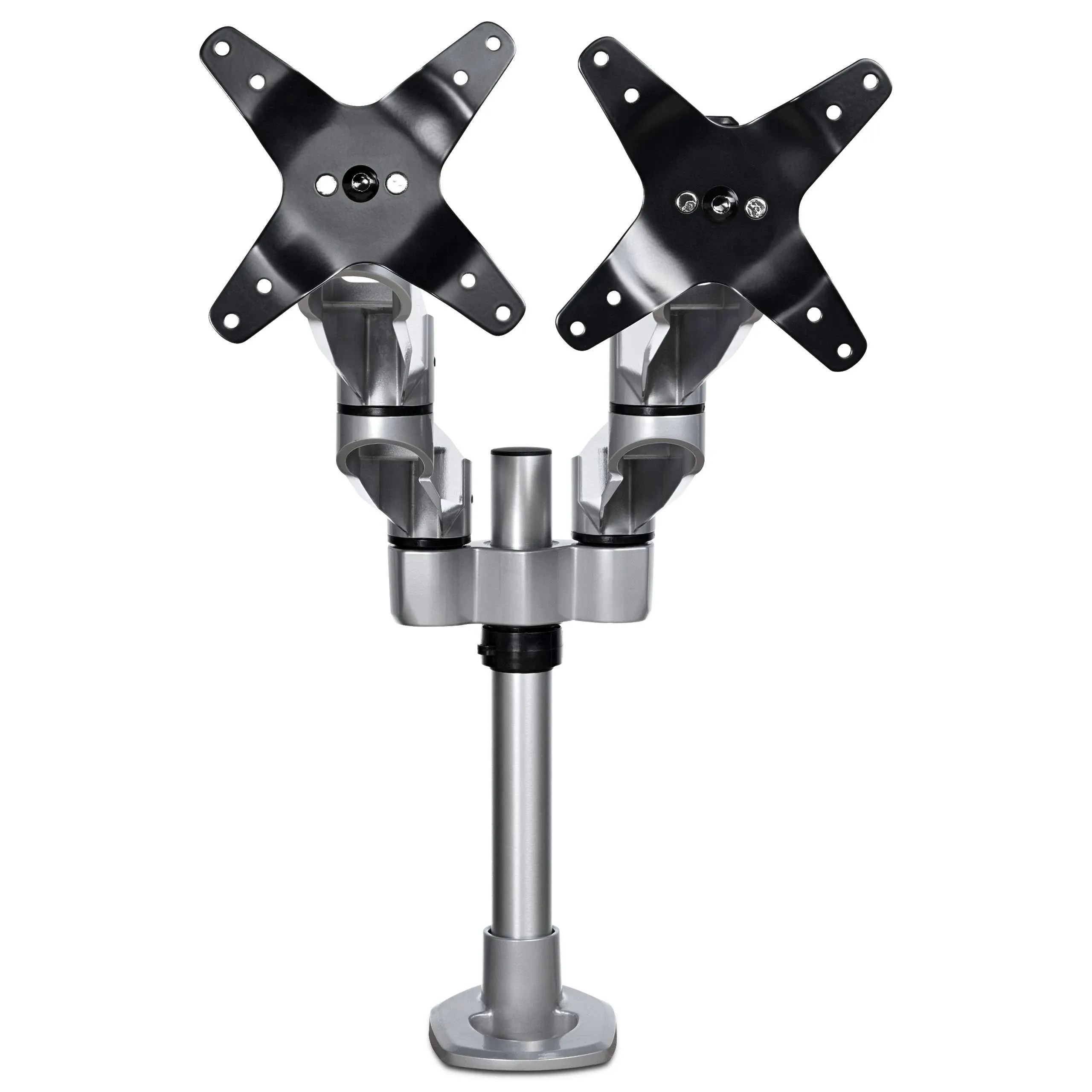 StarTech.com Desk Mount Dual Monitor Arm – Premium Articulating Multi-Monitor Desktop VESA Mount up to 27” Displays – Adjustable Height/Rotating/Swivel/Tilt - Desk Clamp/Grommet - Silver (ARMDUALPS)