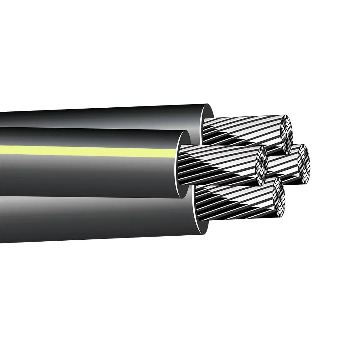 NASSAU ELECTRICAL SUPPLY 150' Aluminum URD Dyke 2-2-2-4 Cable Direct Burial Quadruplex Secondary Wire