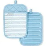 KitchenAid Albany Pot Holder 2-Pack Set, Milkshake, 7"x10"