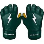 Bruce Bolt Premium Pro Short Cuff Batting Gloves: Green S