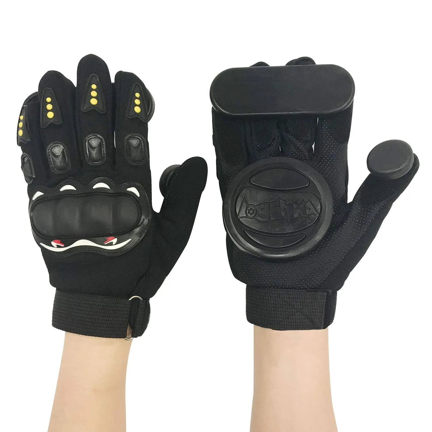 IMPORX Standard Longboard Downhill Slide Gloves Skate Gloves with 2 Set Slider ...