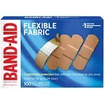 Band-Aid Flexible Fabric Premium Adhesive Bandages, 3/4 inch x 3 inch, 100/Box