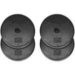 Yes4All Standard 1-inch Cast Iron Weight Plates 5, 7.5, 10, 15, 20, 25 lbs (Single & Set 4pcs)