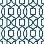 Navy Grand Trellis Peel and Stick Wallpaper