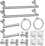 14 Pieces Bathroom Hardware Set Brushed Nickel, Stainless Steel Bathroom