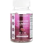 Vitamatic, Glucose Gummies, Natural Raspberry, 60 Gummies