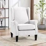 Modern Accent Chair, Chenille Fabric Armchair with High Resilience Sponge & Sturdy Legs, Comfy Single Sofa Chair for Bedroom, Living Room, Reading & Balcony