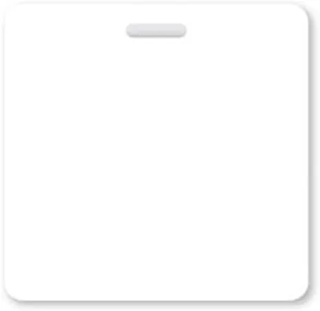 Blank White Badge Buddy - Horizontal - Heavy Duty Hospital ID Card Buddies