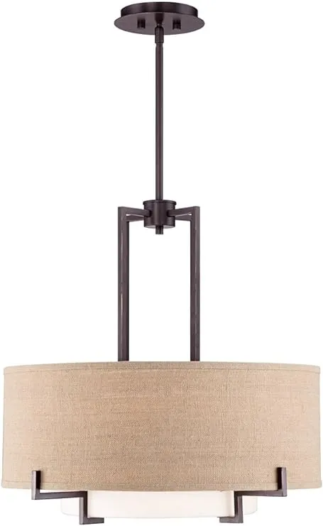 Possini Euro Concentric Shades 25" Wide Bronze Pendant Light