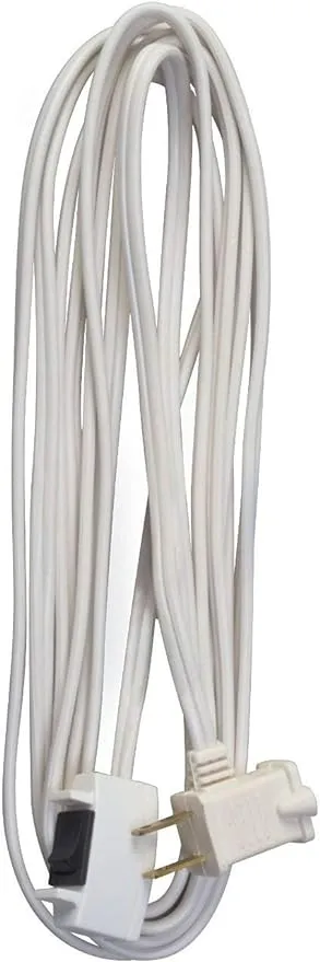 Woods 359W Cube TAP, 16/2 15' Ext Cord White, 15 ft, Foot