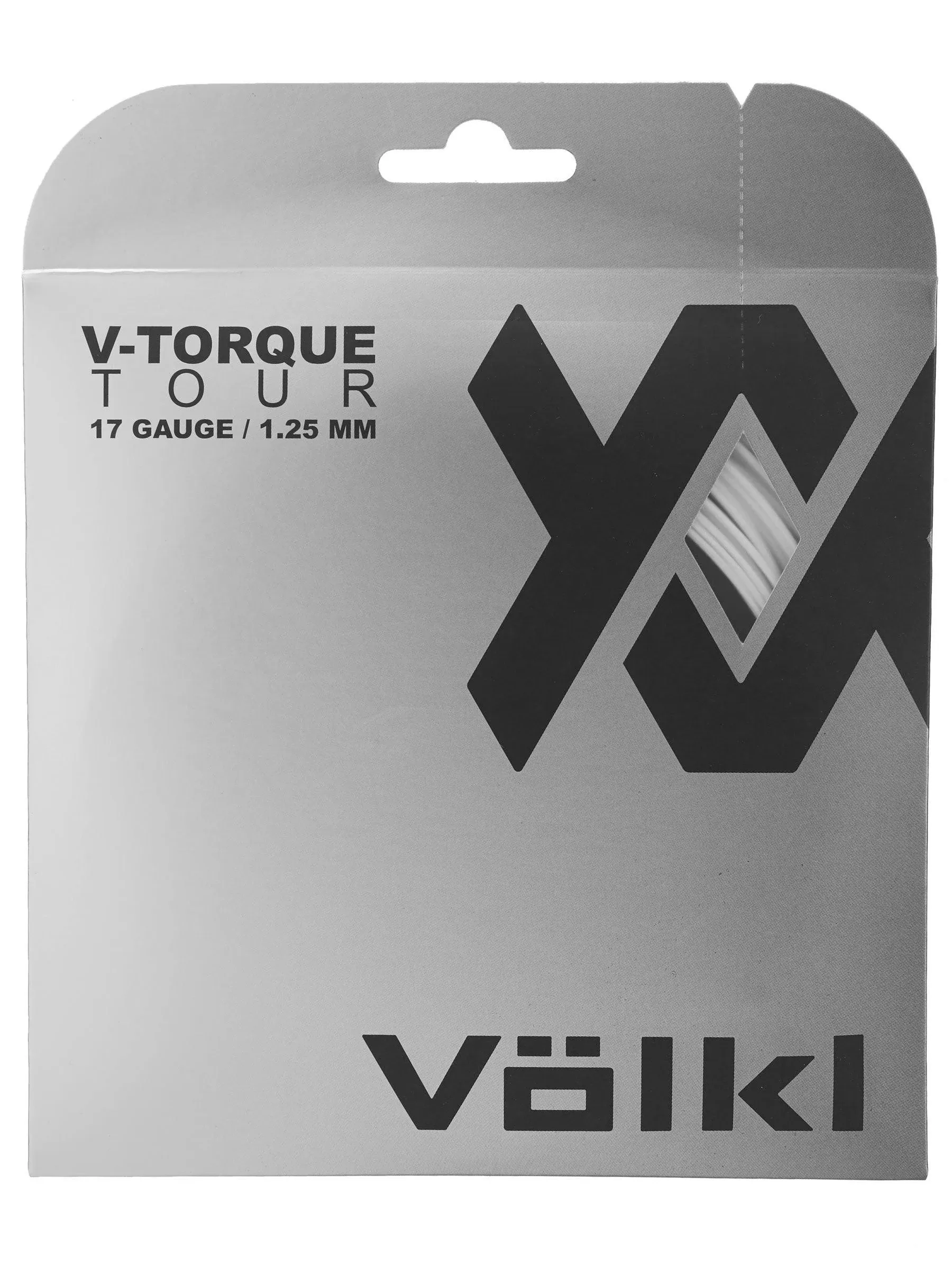 Volkl V-Torque Tour | Tennis Racquet String | Great Feel, Spin and Control | Co-Polymer String (White, 17, Set)