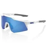 100% Sunglasses SPEEDCRAFT XS - Matte White - Blue Multilayer Irror Lens