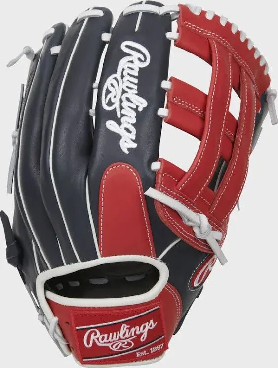 Rawlings 12.75" Breakout Series Glove, Navy/Scarlet