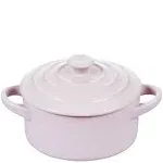 Le Creuset Stoneware Mini Round Cocotte Casserole Dish 8 oz Cerise Red NEW/Boxed