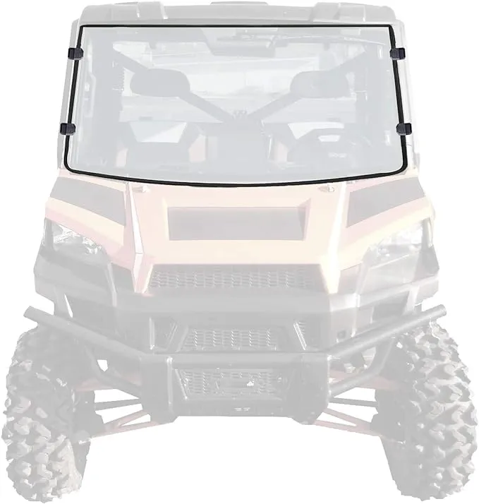 Front Full Windshield Clear Scratch Resistant Windscreen Compatible with 2013-2020 Polaris Ranger Full Size XP 900 1000 Diesel Crew