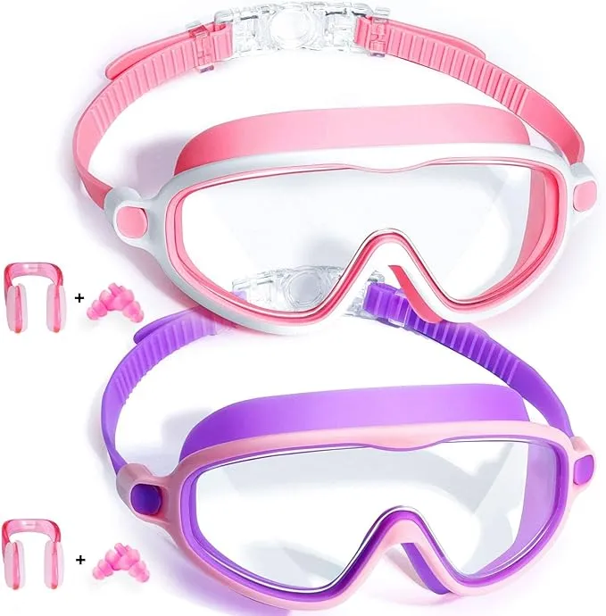 Seago Swim Goggles 2 Pack Anti Fog Anti uv Wide View uv Protection