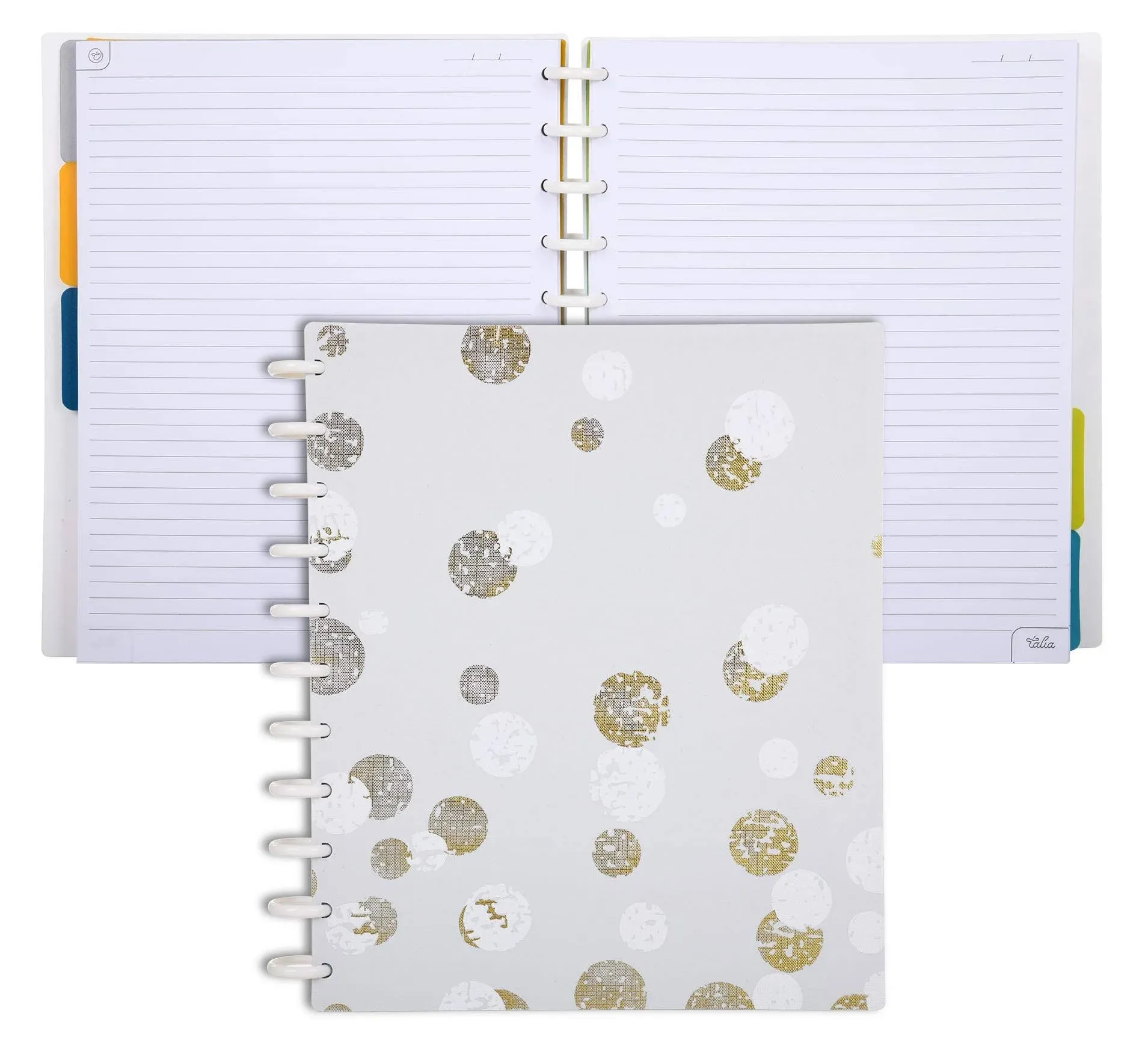 Talia Discbound Notebook, Bounce Gold, Letter