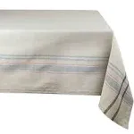 DII Gray French Stripe Tablecloth 60x84"