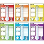 Fun Express Vertical Goal Thermometer Poster - Classroom Decorations - 6 Pieces