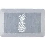 Martha Stewart Aloha Modern Pineapple Anti-Fatigue Air-Infused Kitchen Mat, Blue, 19.6"x32"