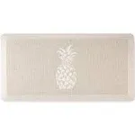 Martha Stewart Aloha Modern Pineapple Anti-Fatigue Air-Infused Kitchen Mat, Beige, 19.6"x39"