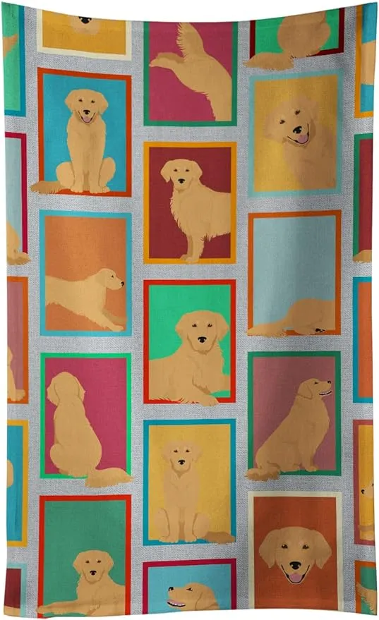 Lots of Golden Retriever Kitchen Towel