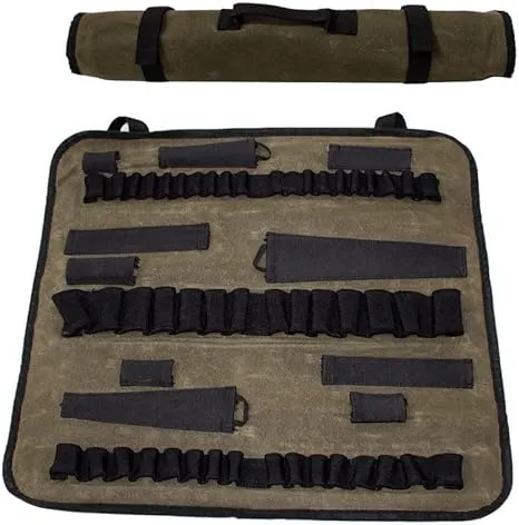 Rolled Tool Bag Socket With Handle And Straps 16 Lb Waxed Canvas Universal Overland Vehicle Systems