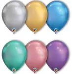 11" Chrome Assorted (100 Count) Qualatex Latex Balloons