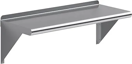 AmGood 12" X 30" Stainless Steel Wall Shelf | NSF Certified Metal Shelving