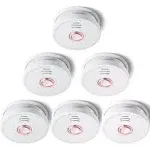 Siterwell Siterlink Smoke Detectors Battery Operated, Smoke Alarm with Test-Silence Button, Photoelectric Sensor Fire Alarms Smoke Detectors with LED