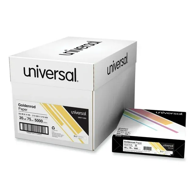 Universal Deluxe Colored Paper, 20 lb Bond Weight, 8.5 x 11, Green, 500/Ream